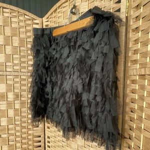Loft ribbon short skirt black size 8